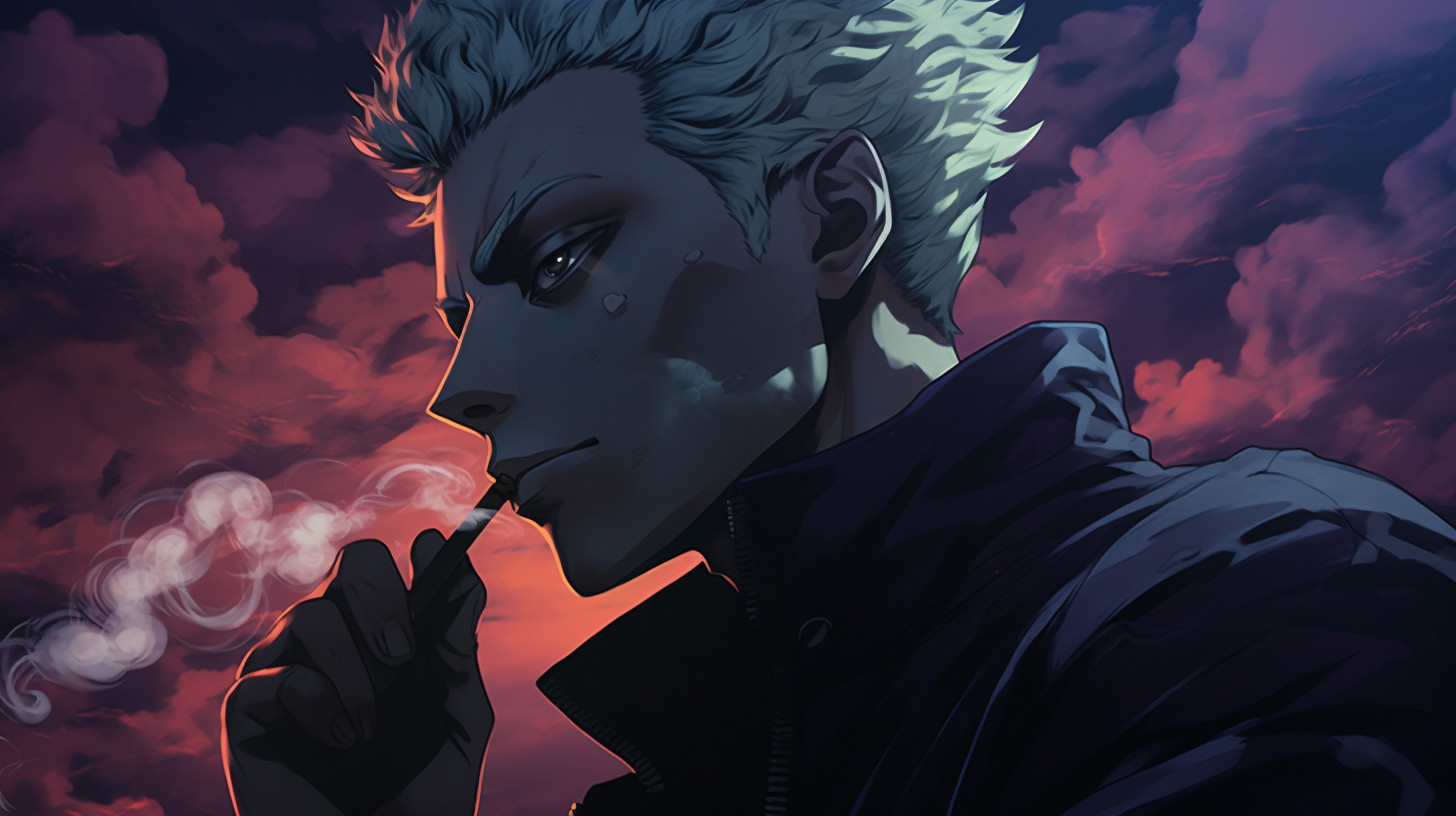 Jujutsu kaisen gojo smoking blunt