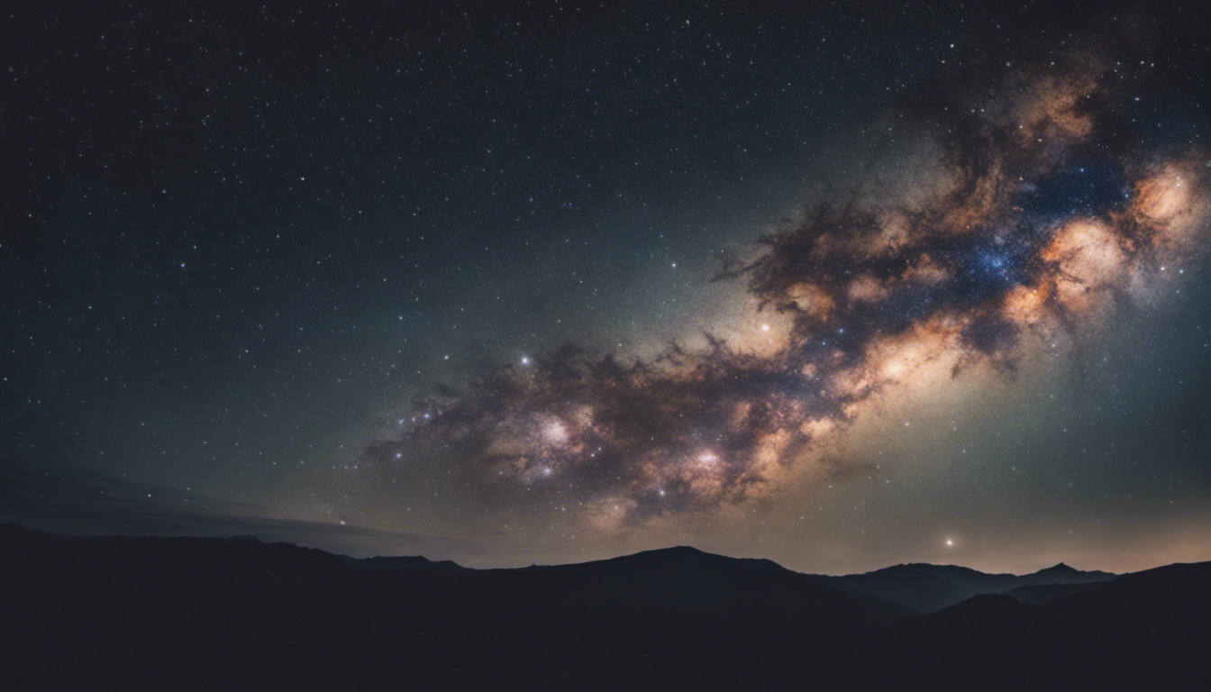 Milky way galaxy from the distance