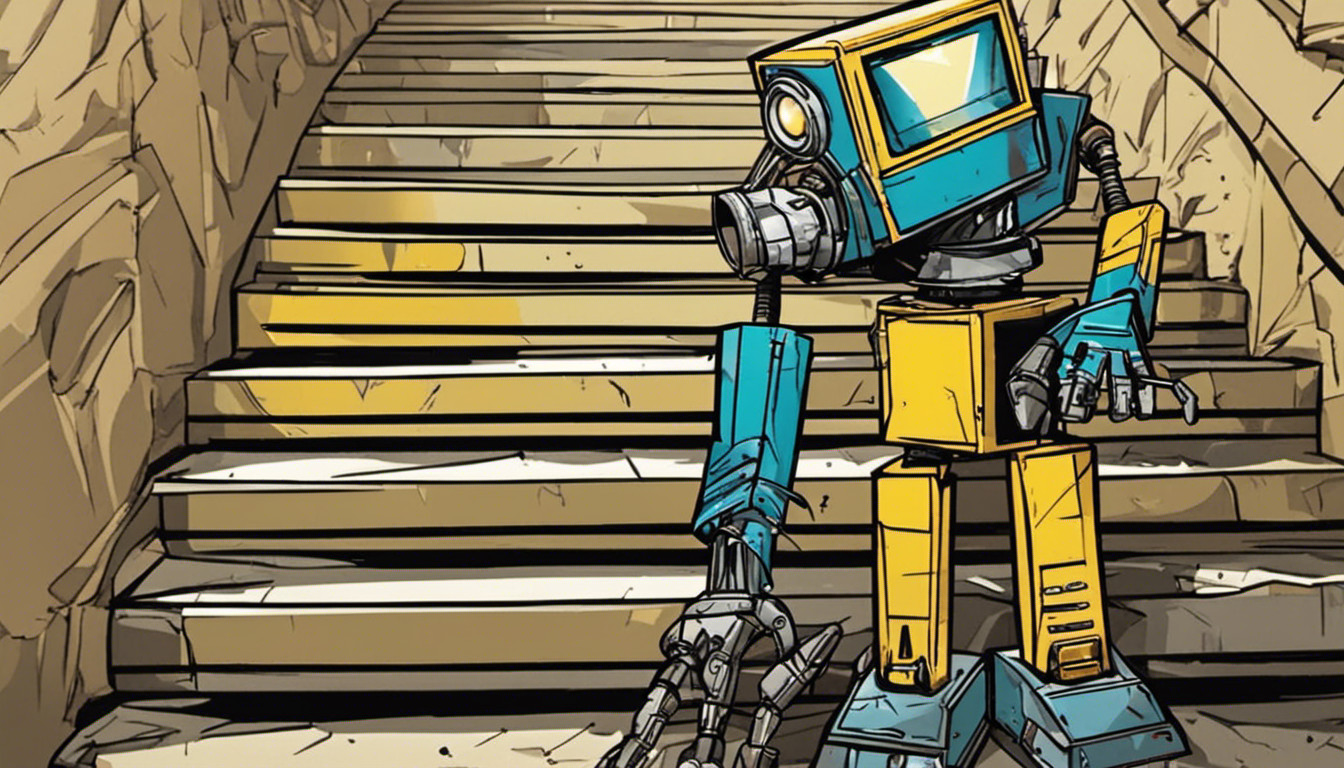 Claptrap on stairs