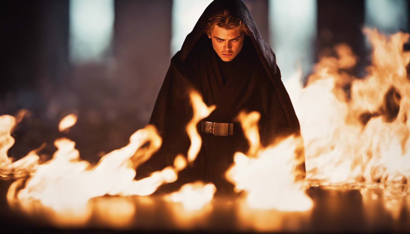 Anakin Skywalker burning