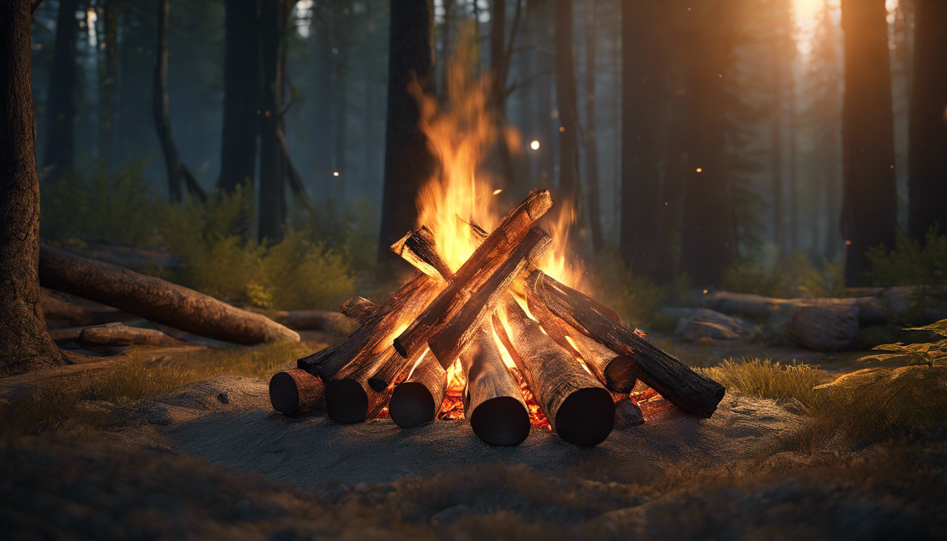 Campfire in the forest