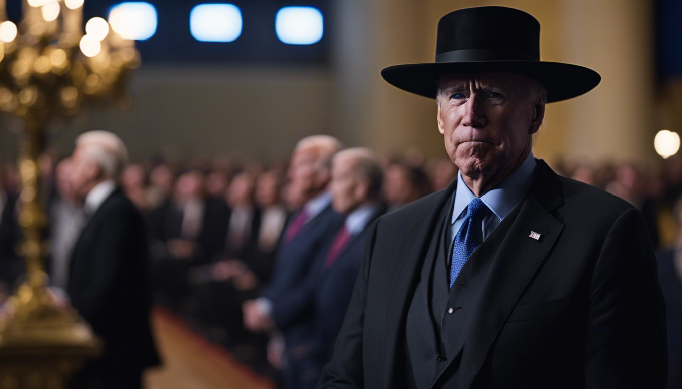 The Undertaker standing behind Joe Biden 