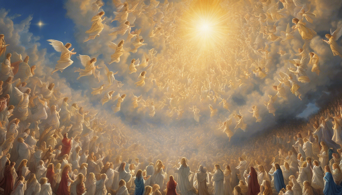 1000 Angels coming down from Heaven, Ultra detailed 