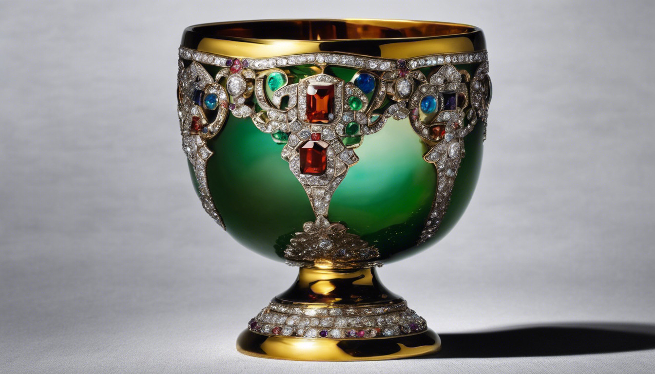 A goblet inlayed with precious stones