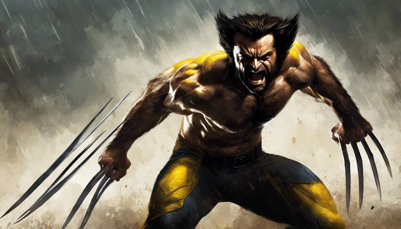 Wolverine with claws out 