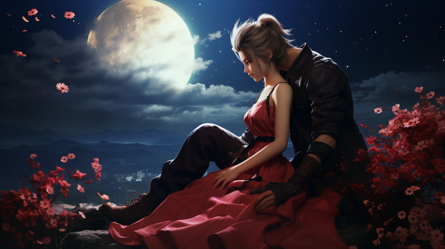 cloud and aerith wallpaper