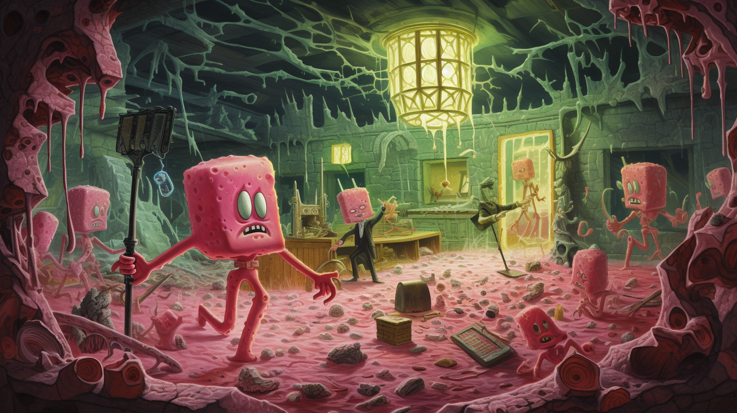 Ice storm in hell while the extermination is taking place SALOON SpongeBob
