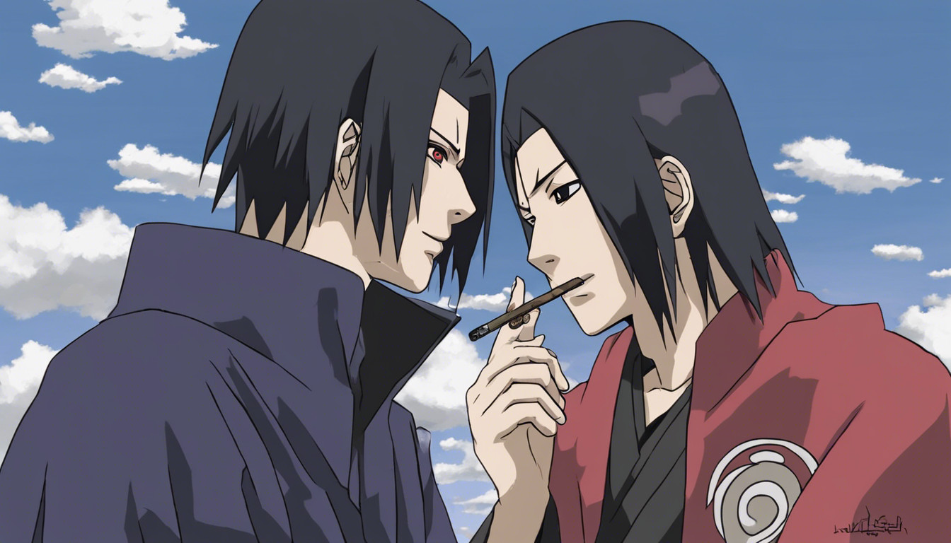 sasuke and itachi smoking a joint