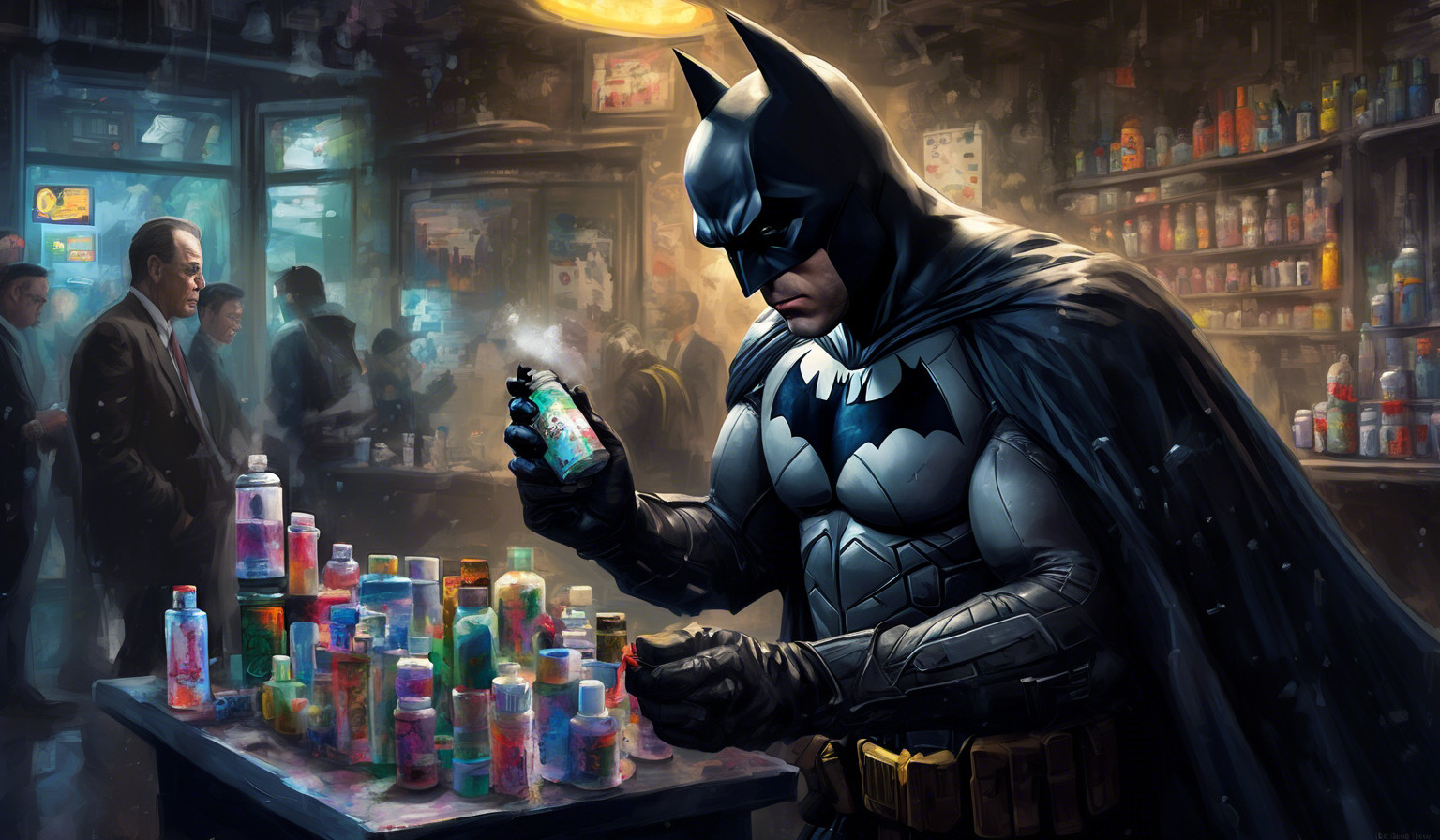 Batman taking drugs