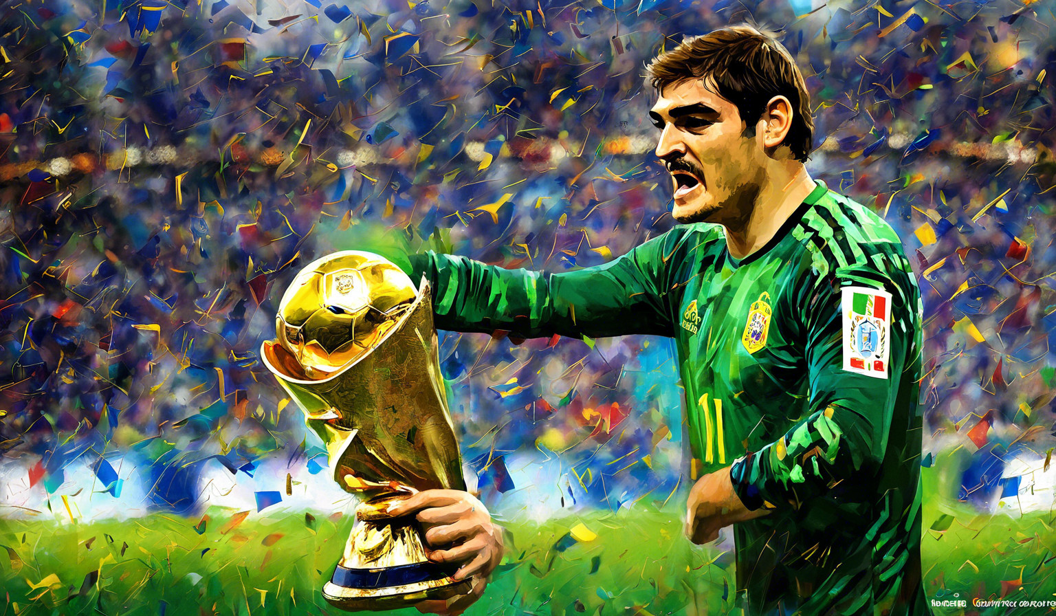 Iker casillas levantando la copa del mundo