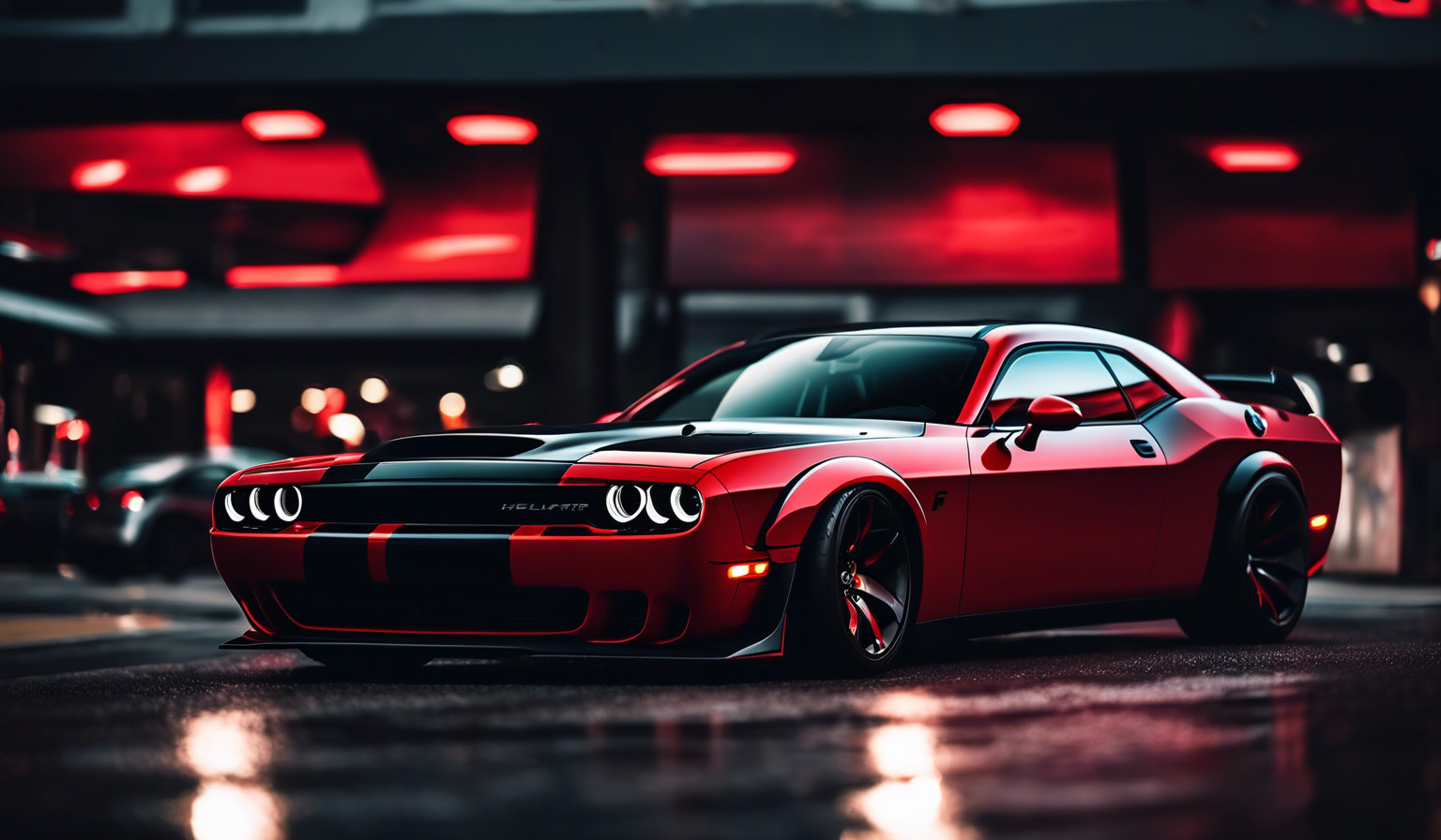 Red and black challenger hellcat