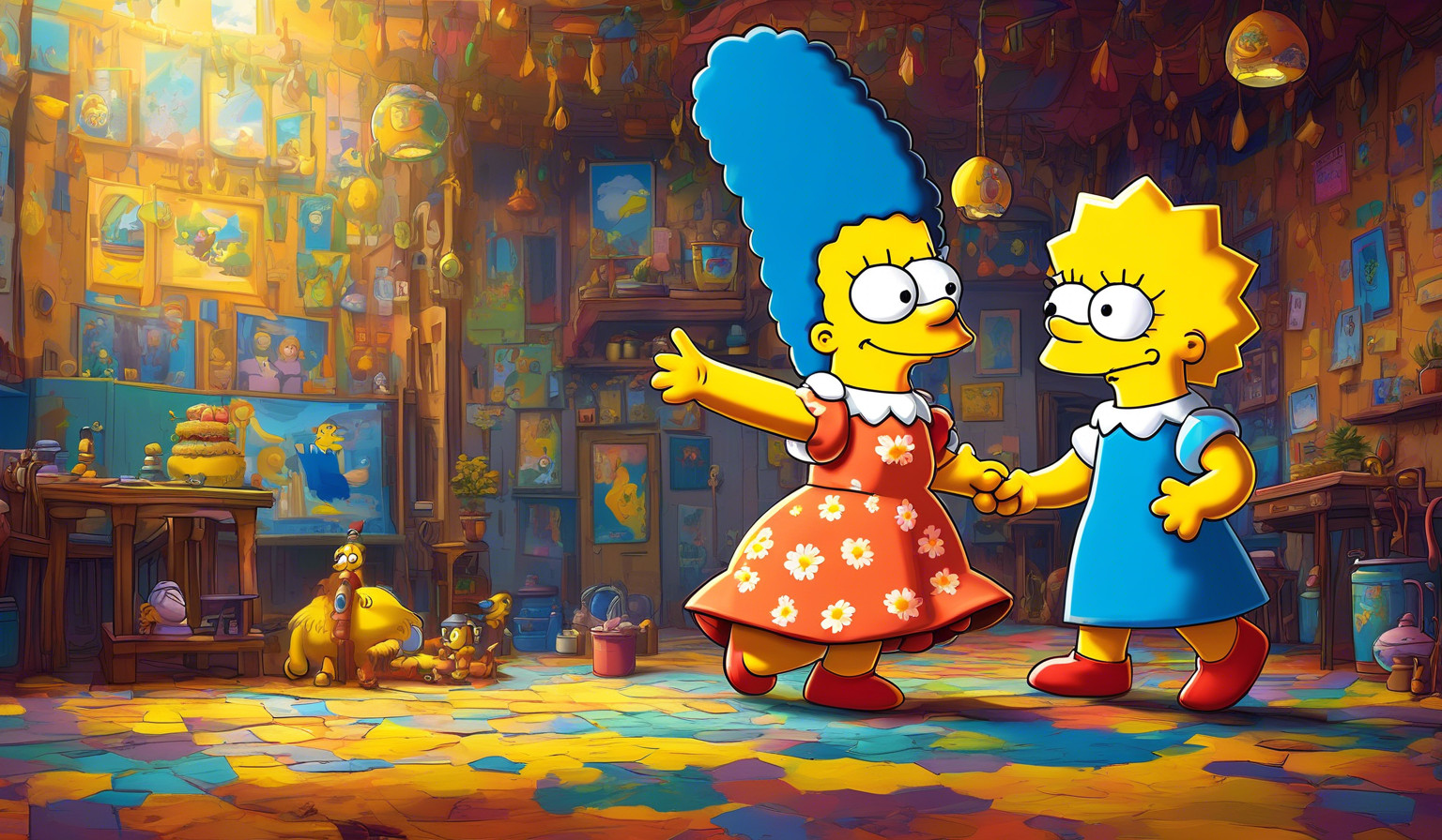 Lisa Simpson and Marge Simpson