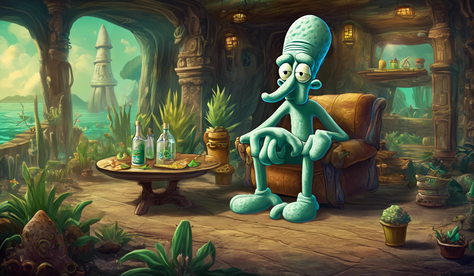 Squidward and blunts