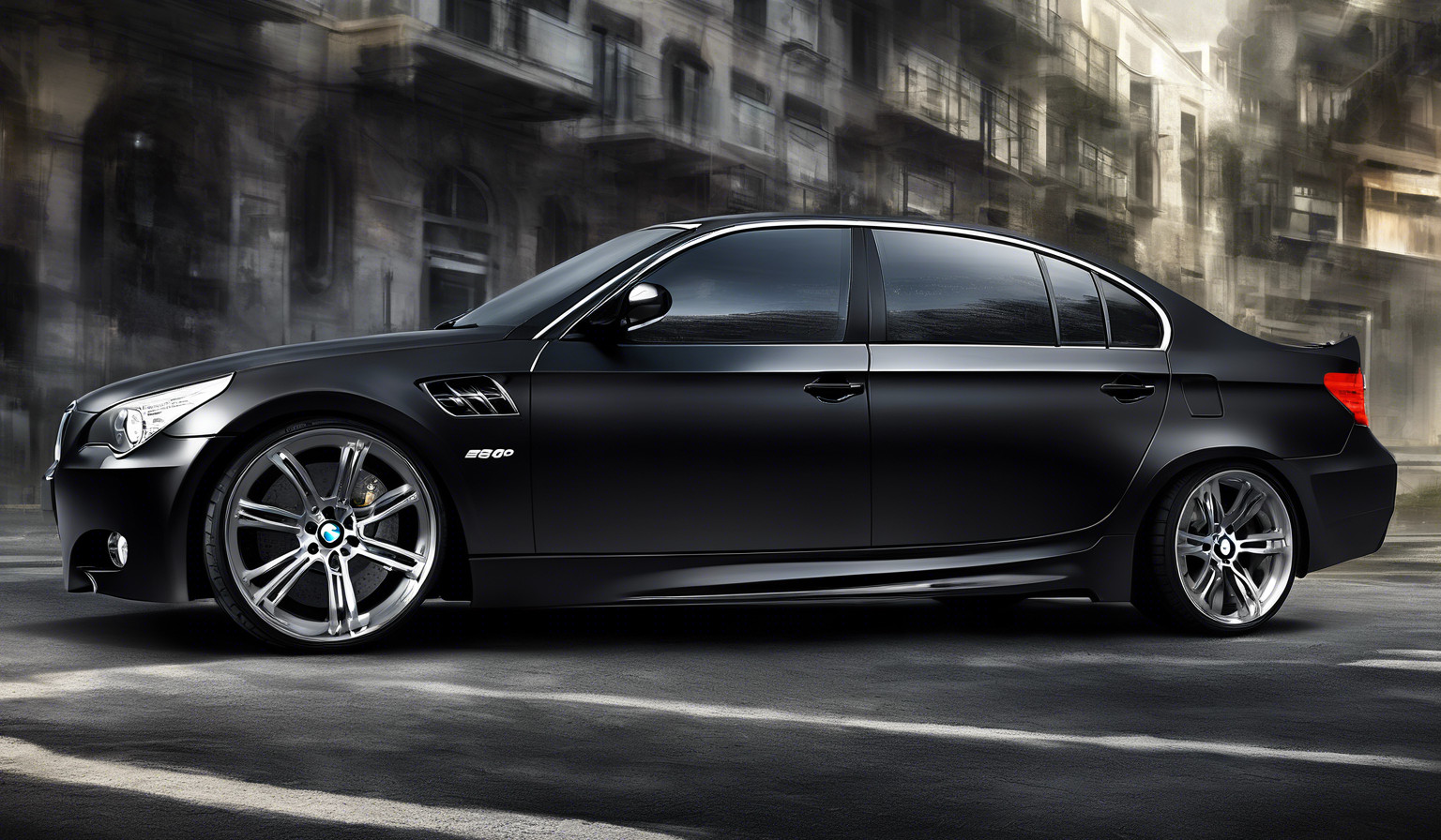 BMW car e60 black 