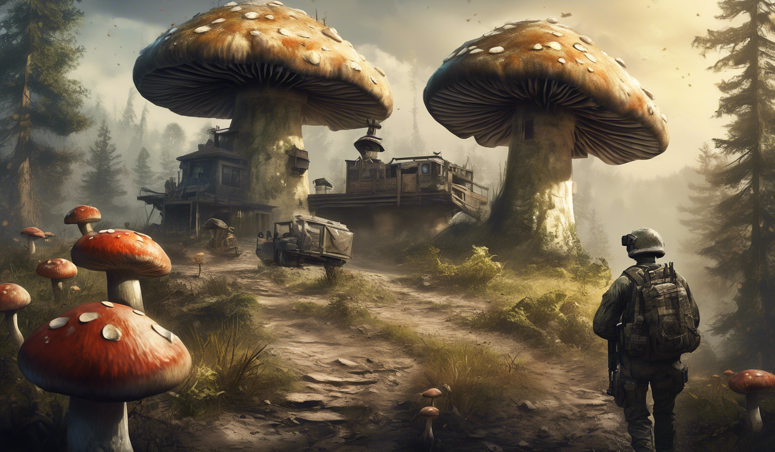 Call of duty with retro twist mushroom trip