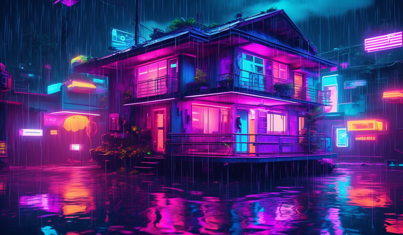 simple home float colors rain