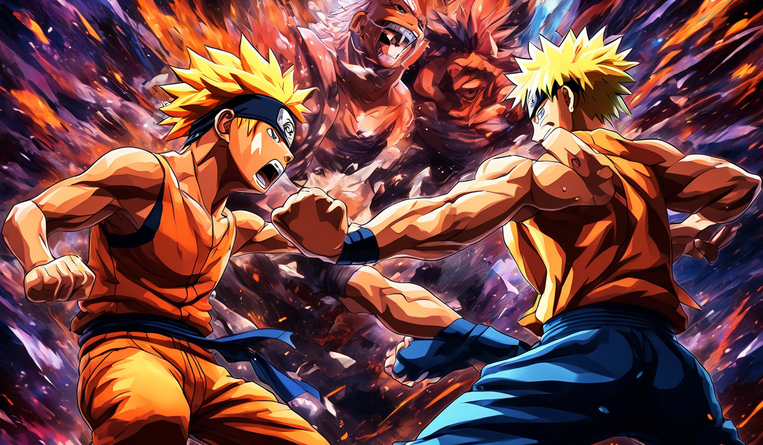 naruto and baki hanma fighting