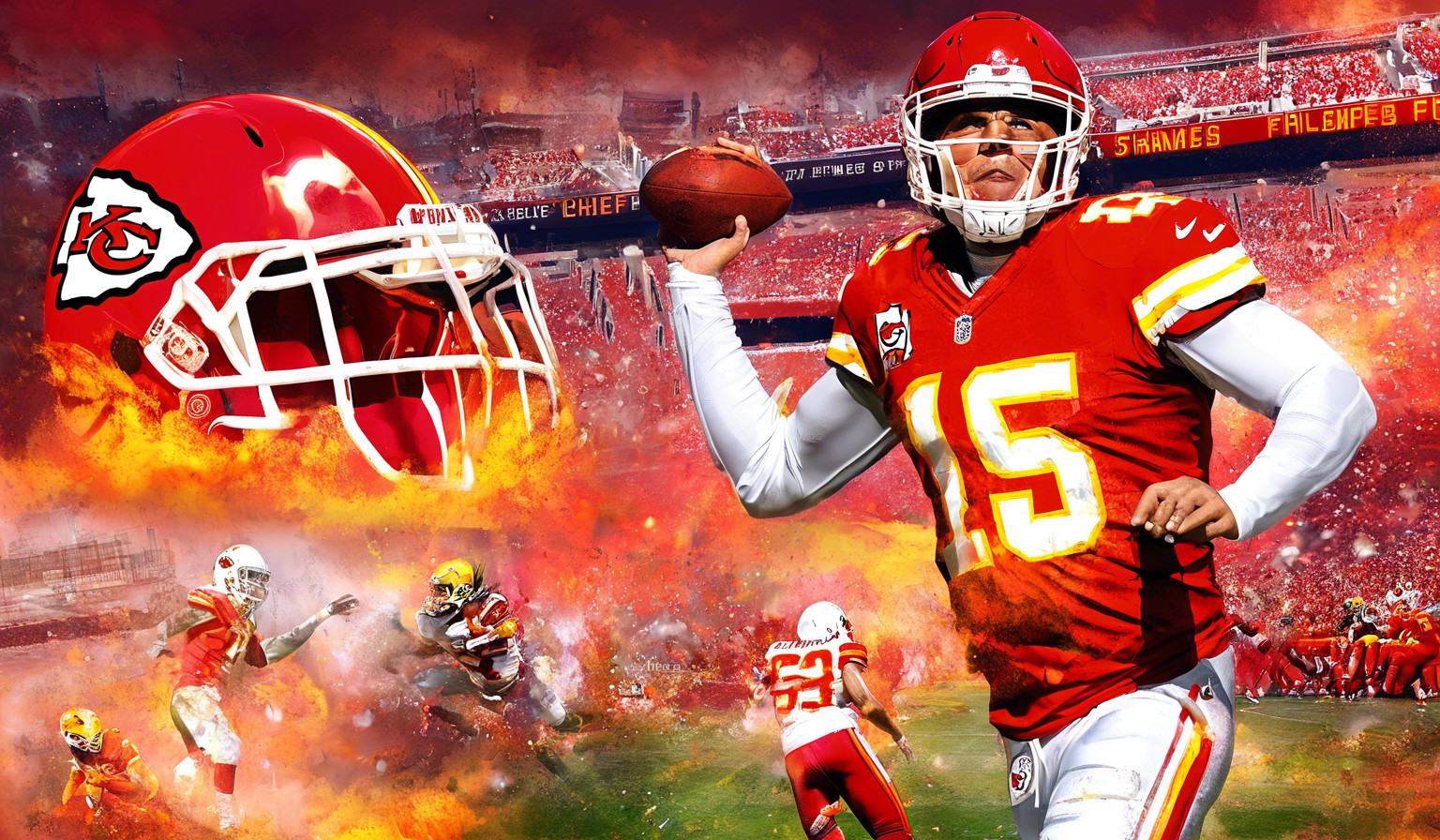 kansas city Chiefs, flames