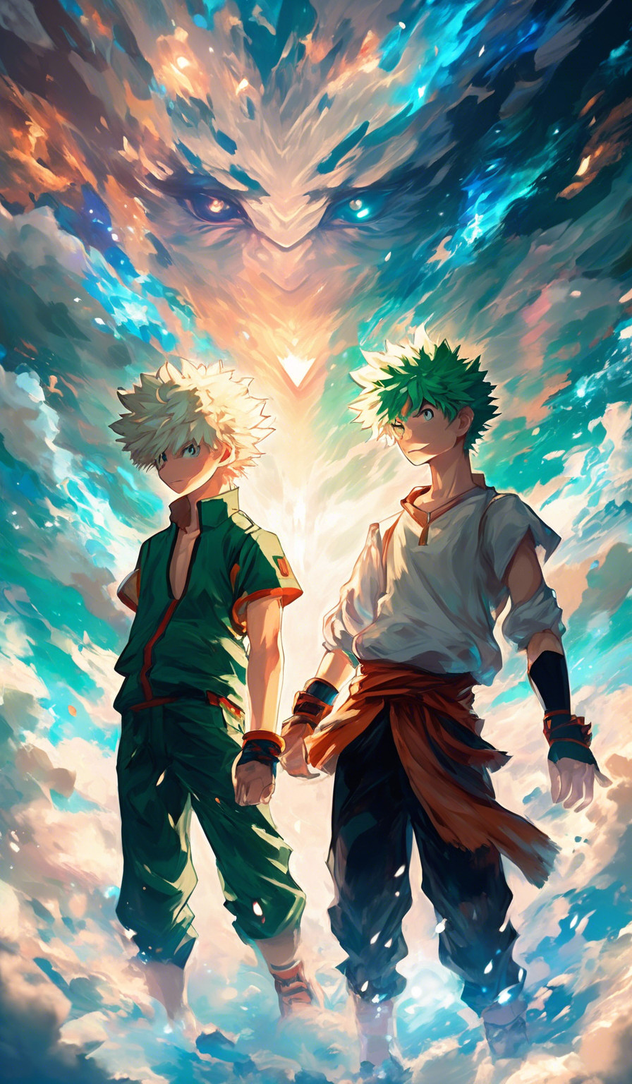 Izuku and Bakugo 