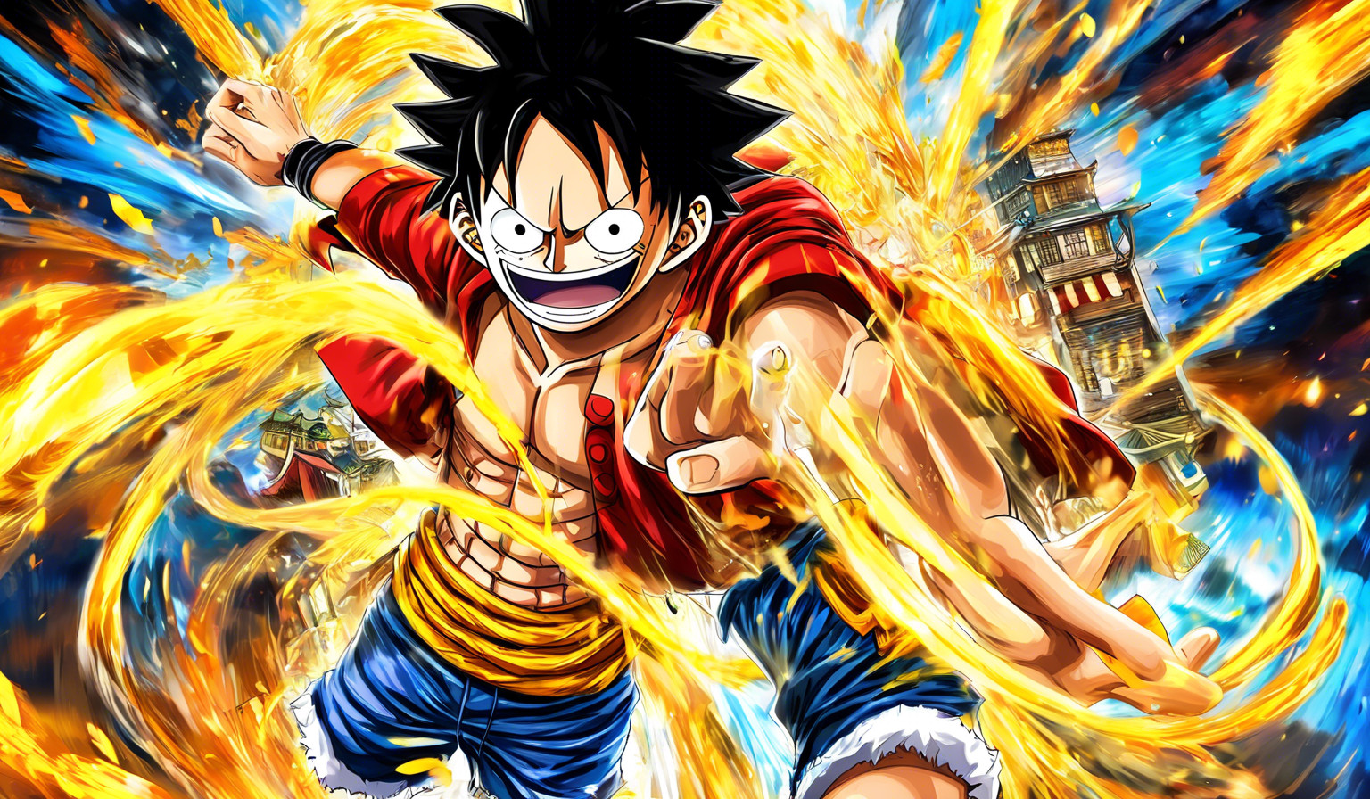 Luffy  from the anime One piece in gear 5