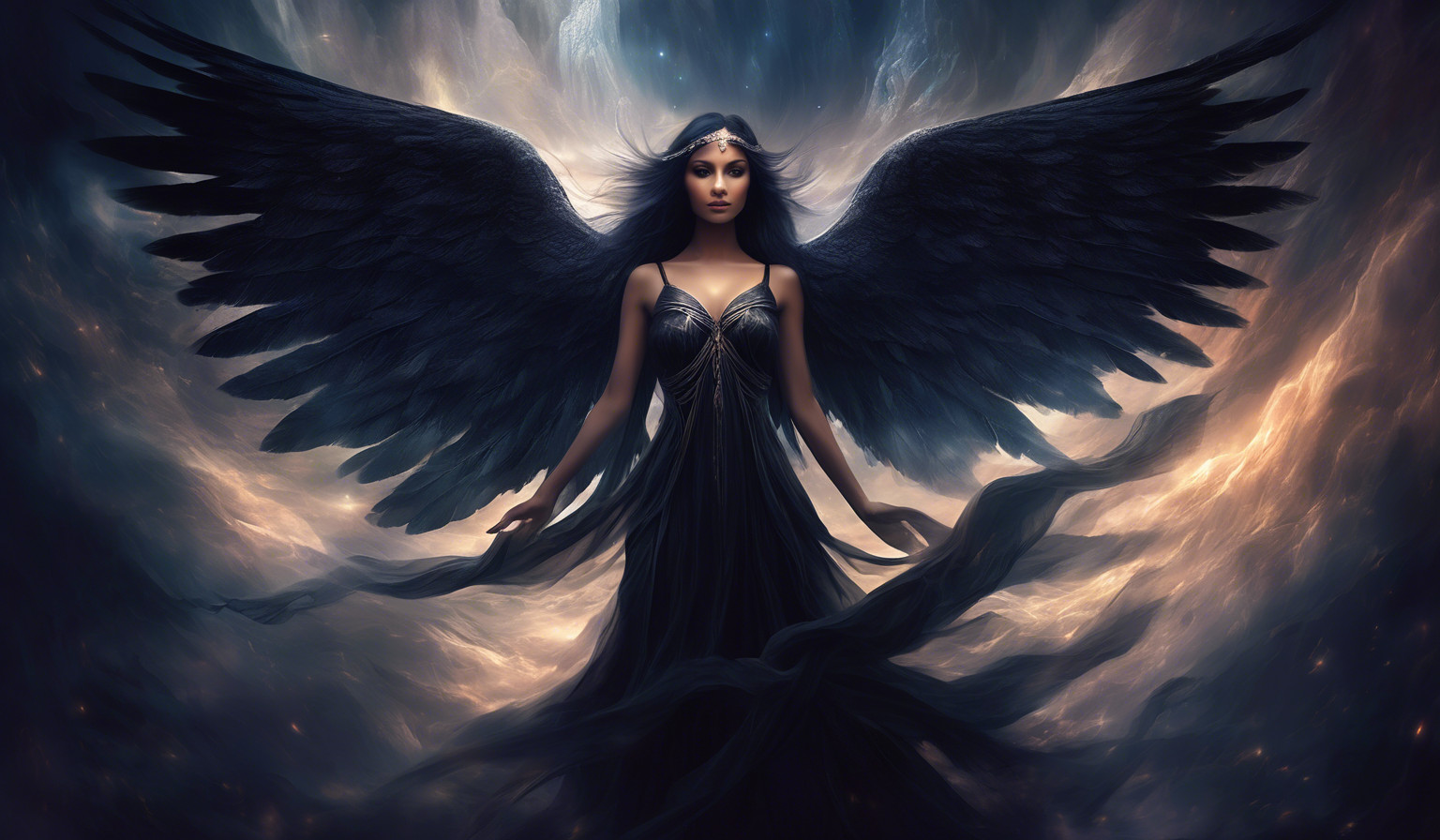 A dark angel womam  