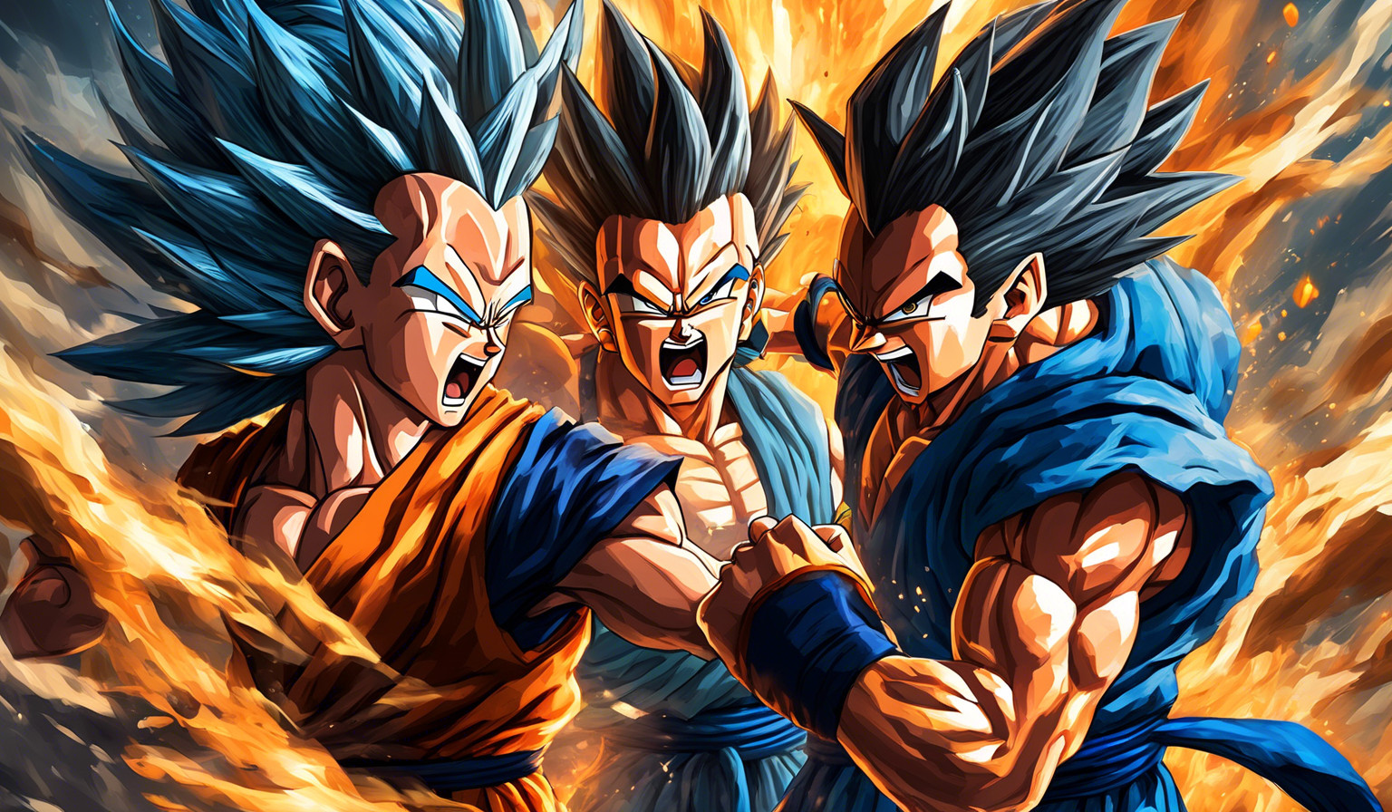 gogeta and vegito fighting