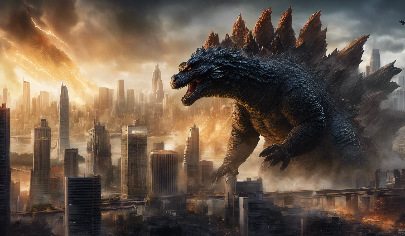 Godzilla save the city