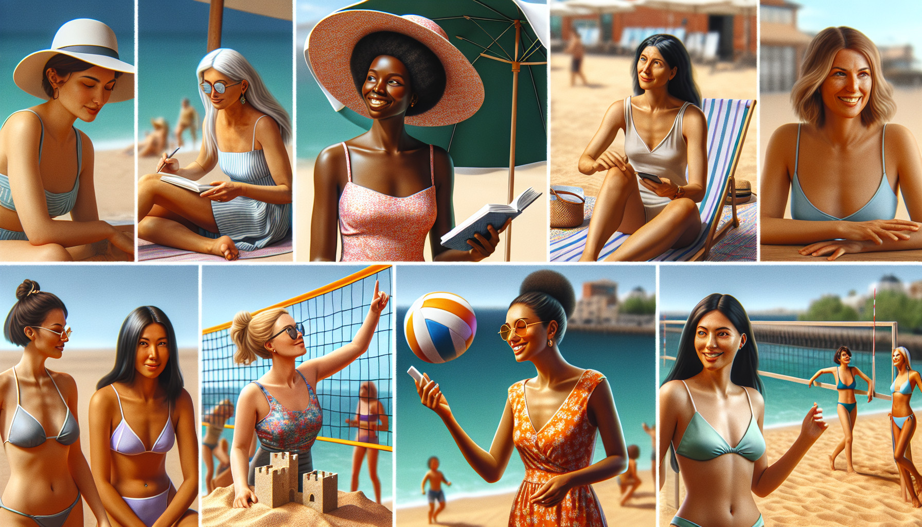 women in bikinis