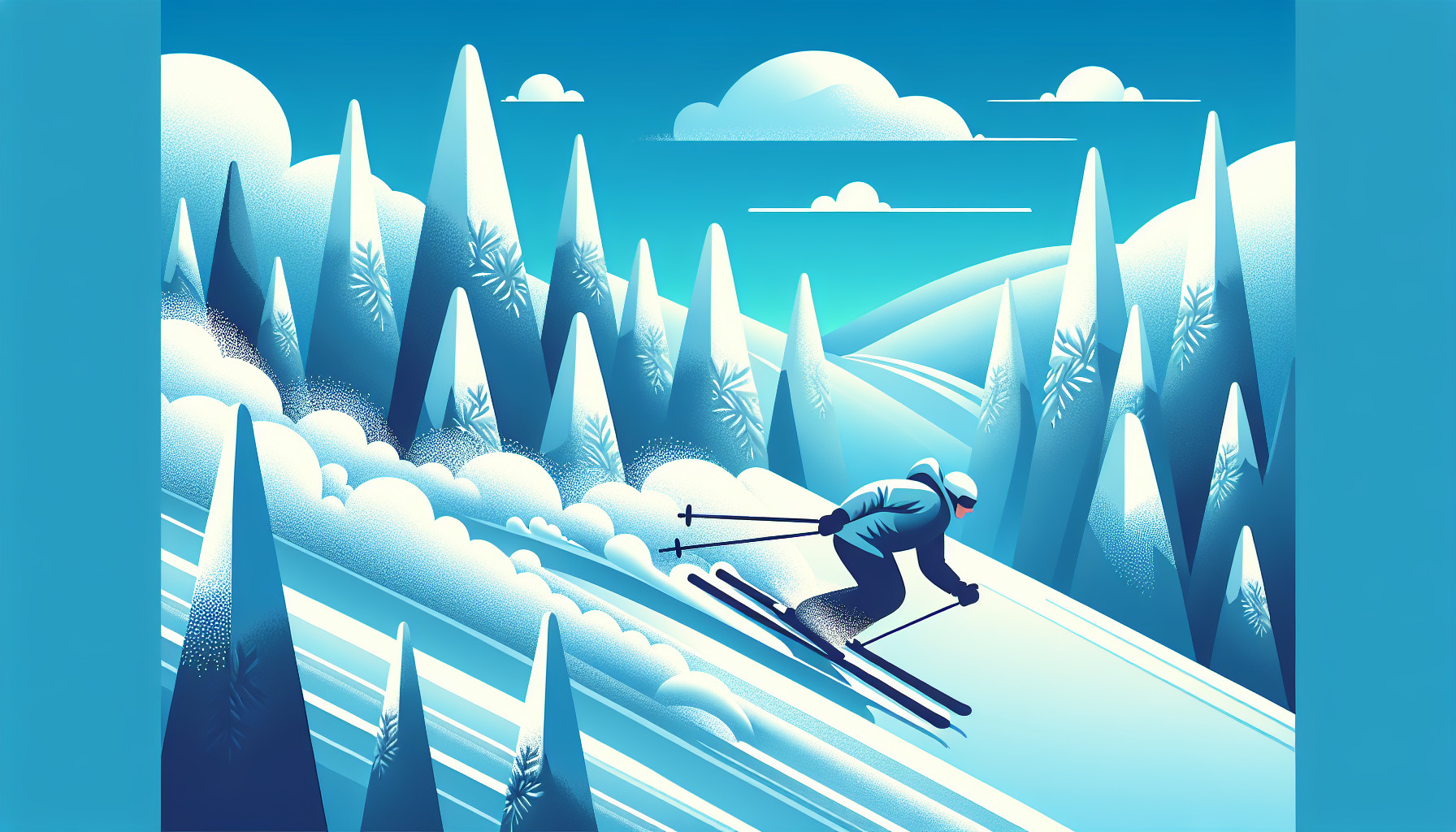 skiing down hill