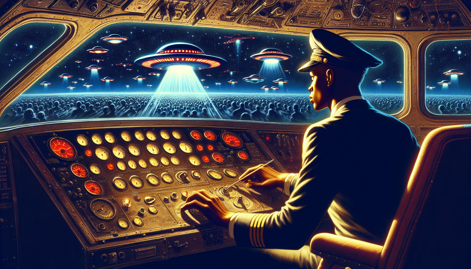 ufo African American pilot outer space