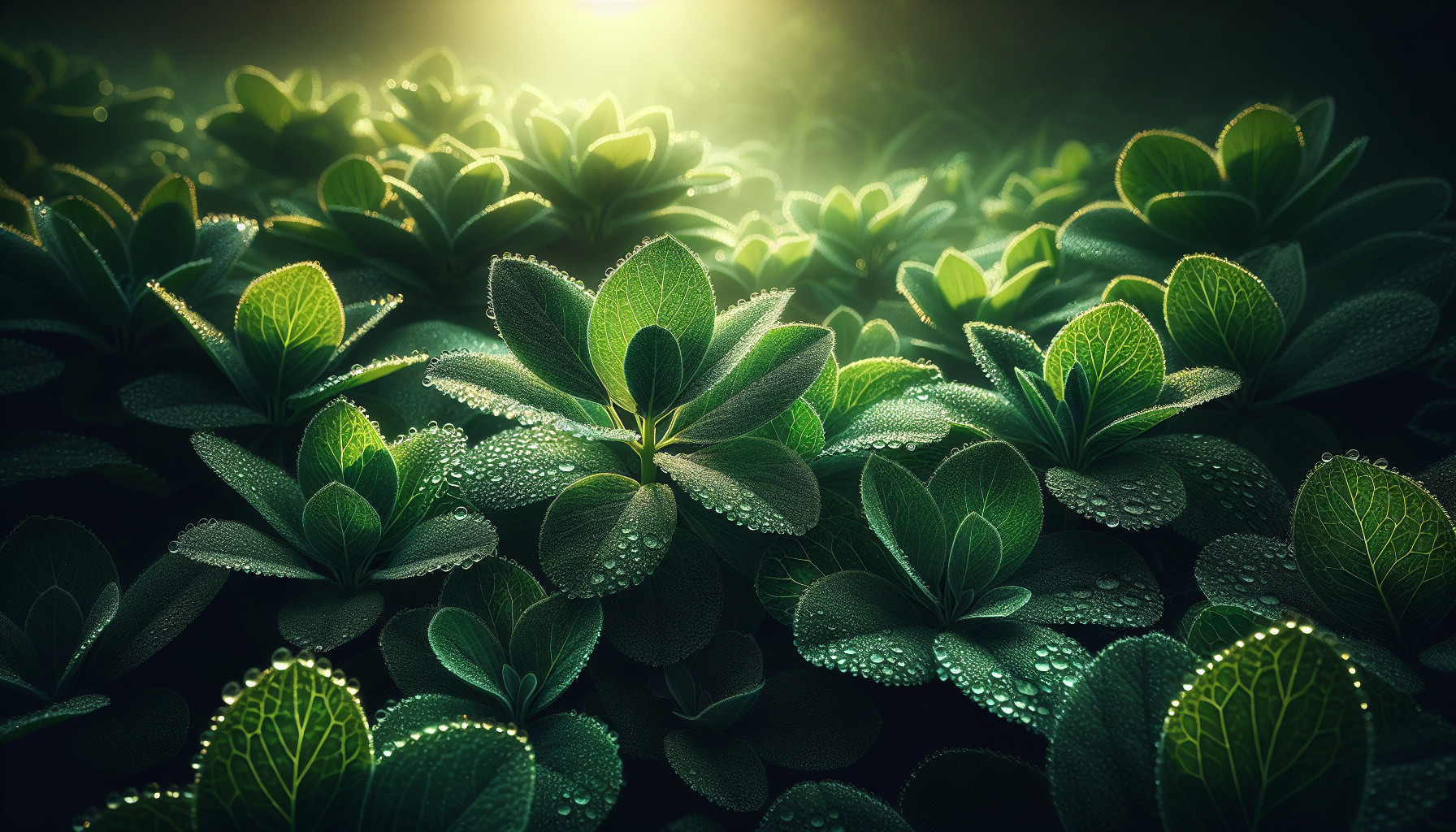 Dew on Green Plant HD