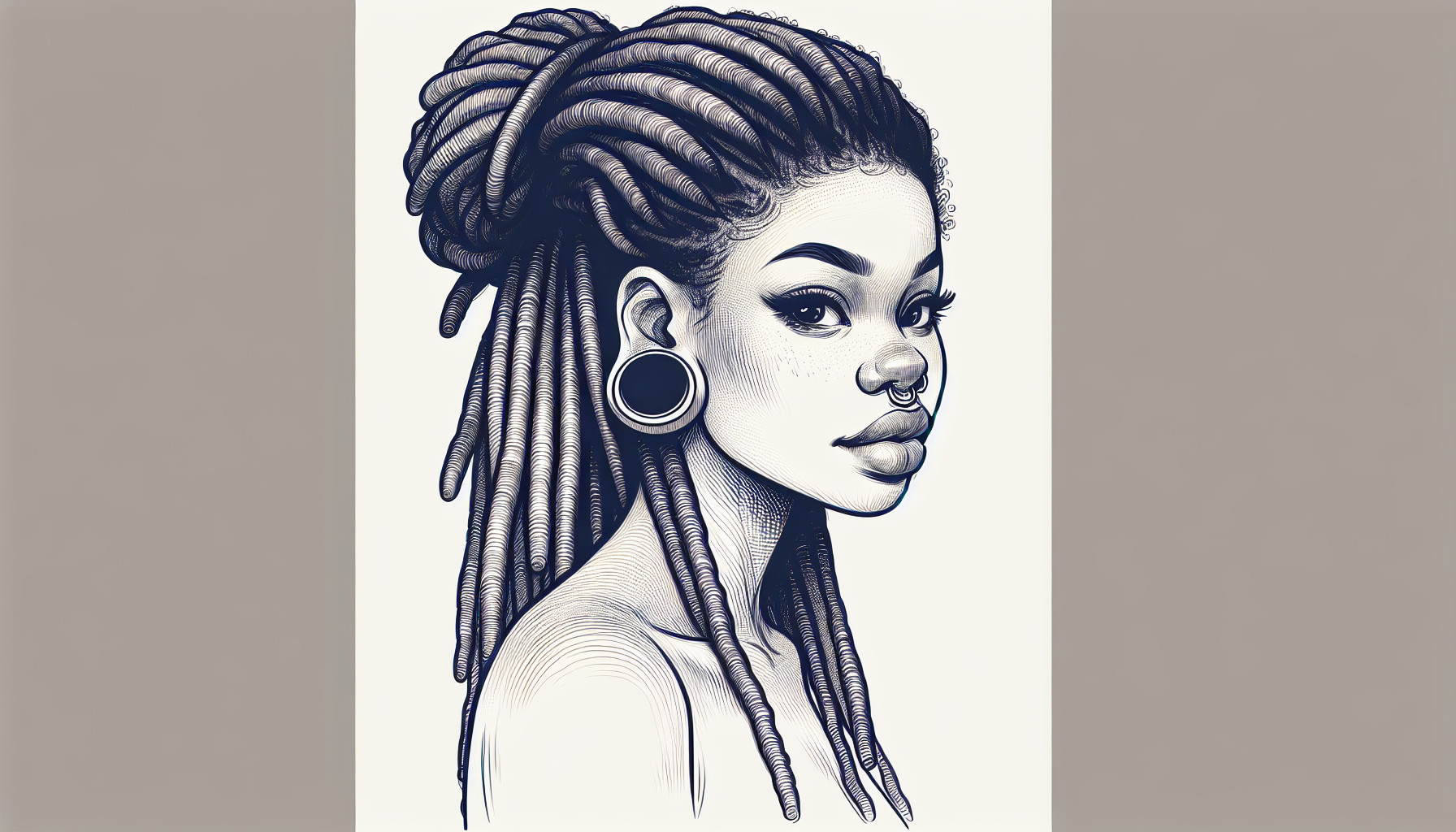 black girl with locs and stretched ears