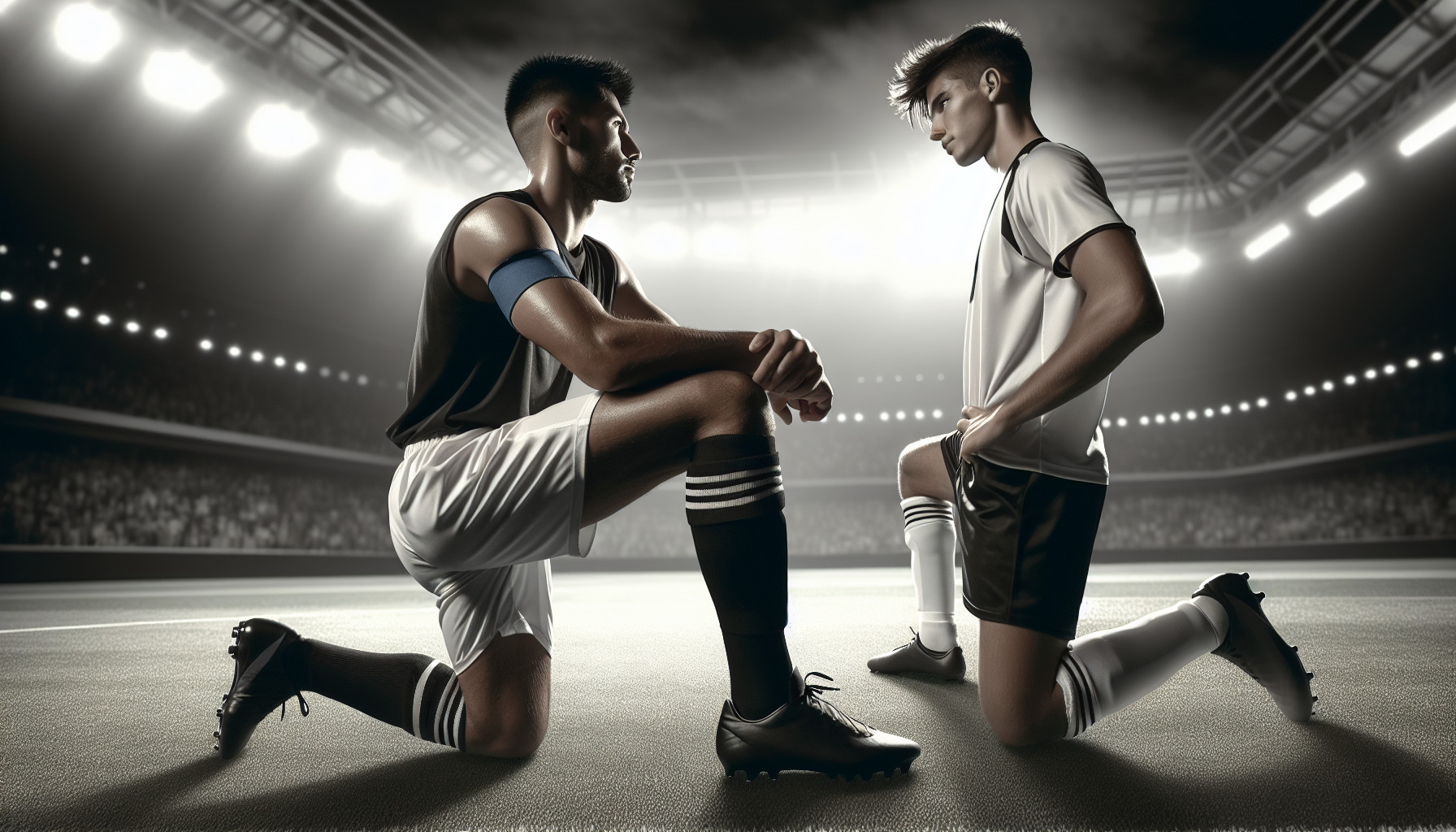 Ronaldo kneels for messi