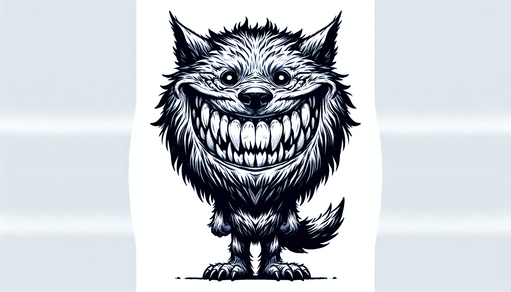 A werewolf   smiling