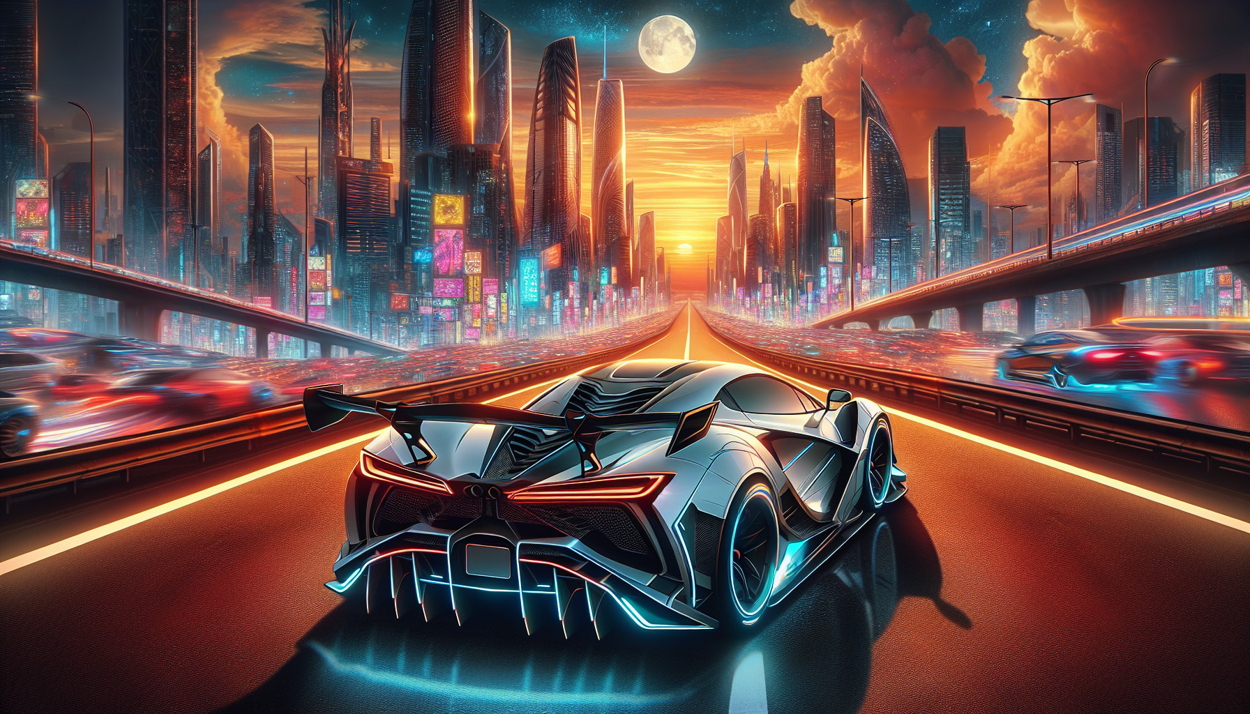 super car with decent background