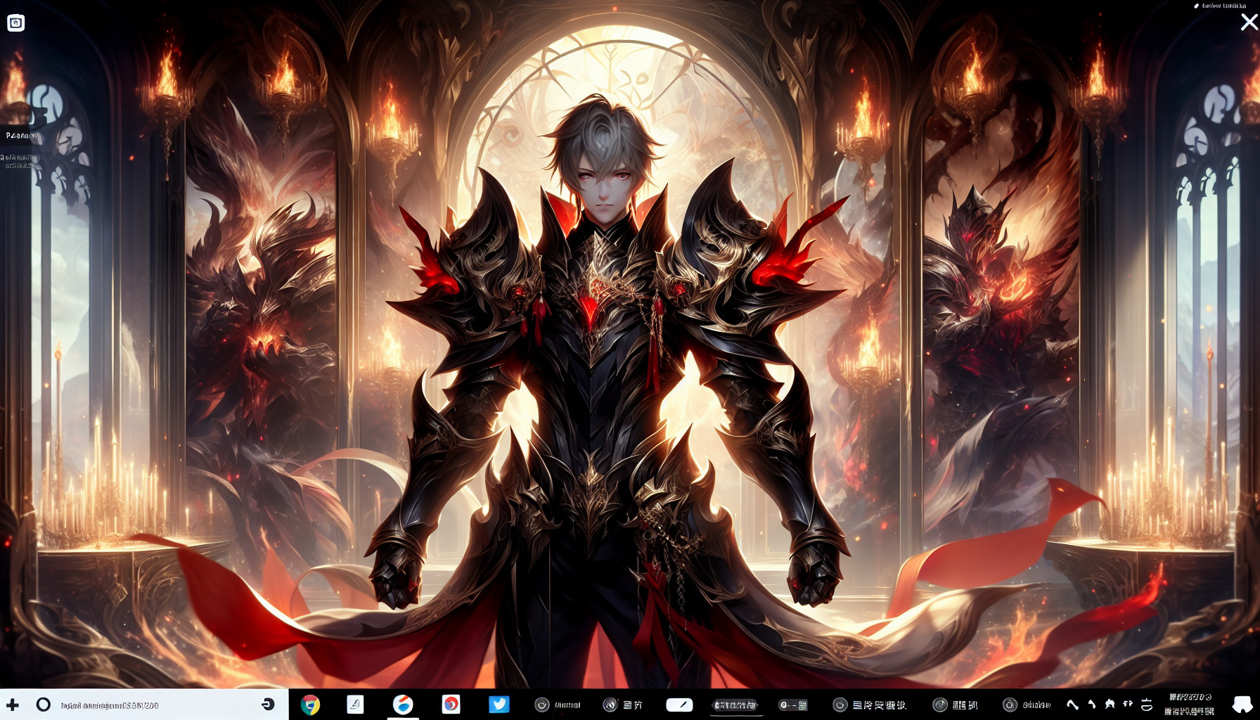 Dark balck and red detail diablo 5 paladin animated wallpaper