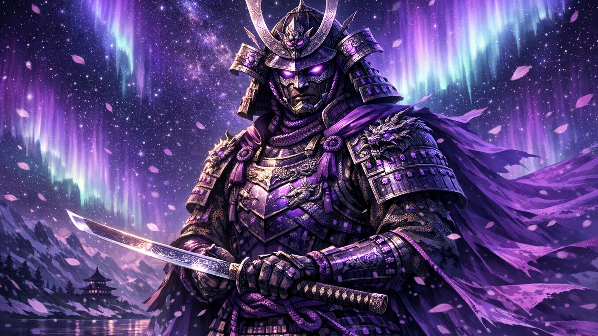 Japanese samurai purple Aurora