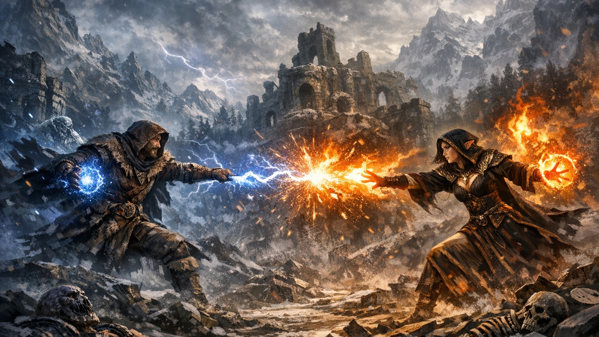 Skyrim magic battle