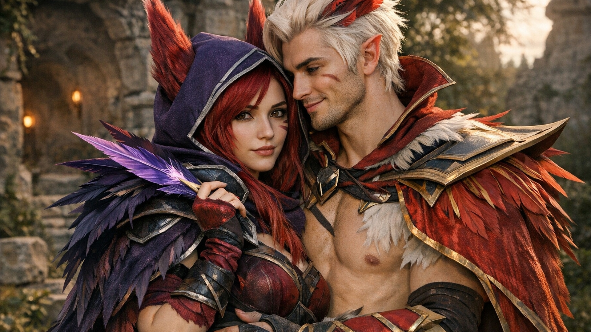Videojuego league of LegendsXayah y rakan