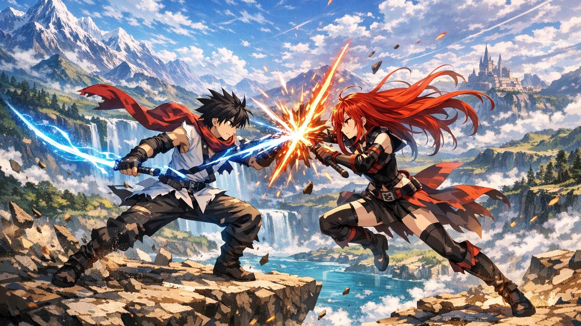 anime fight landscape