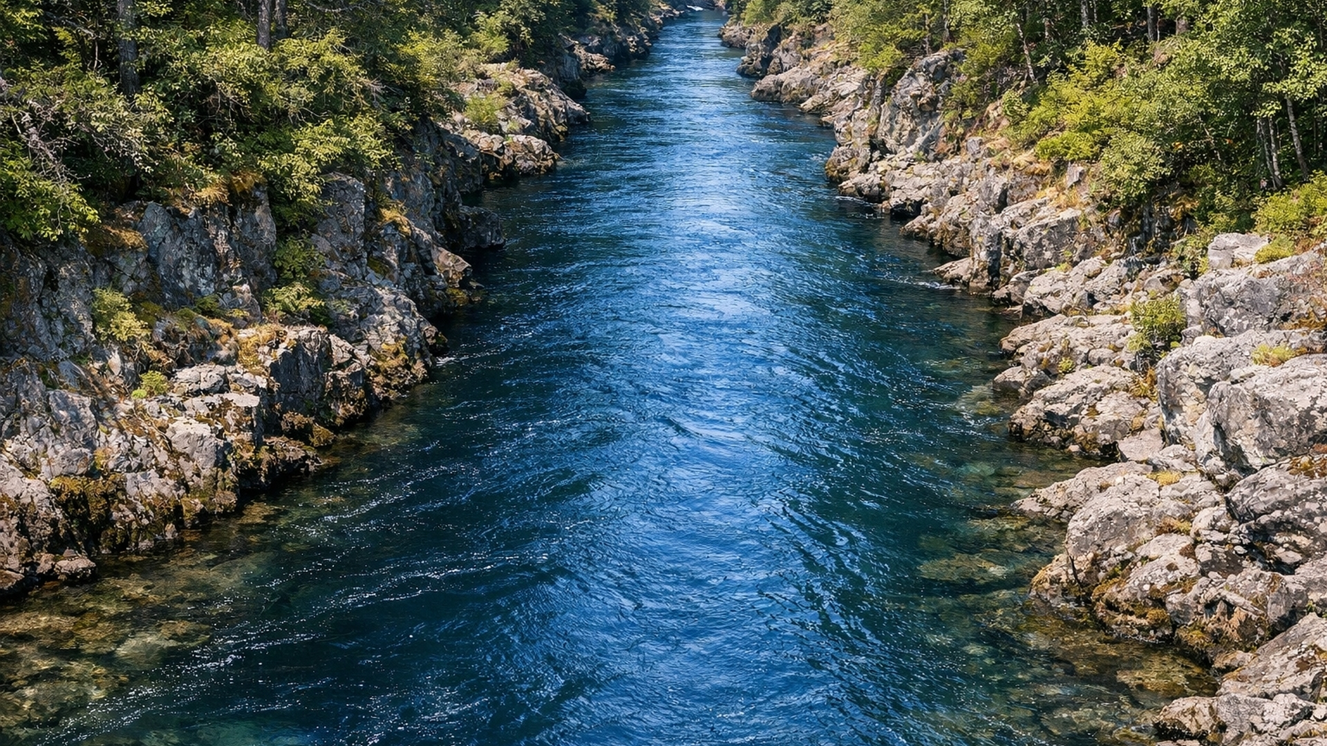 Deep Blue Narrow River HD