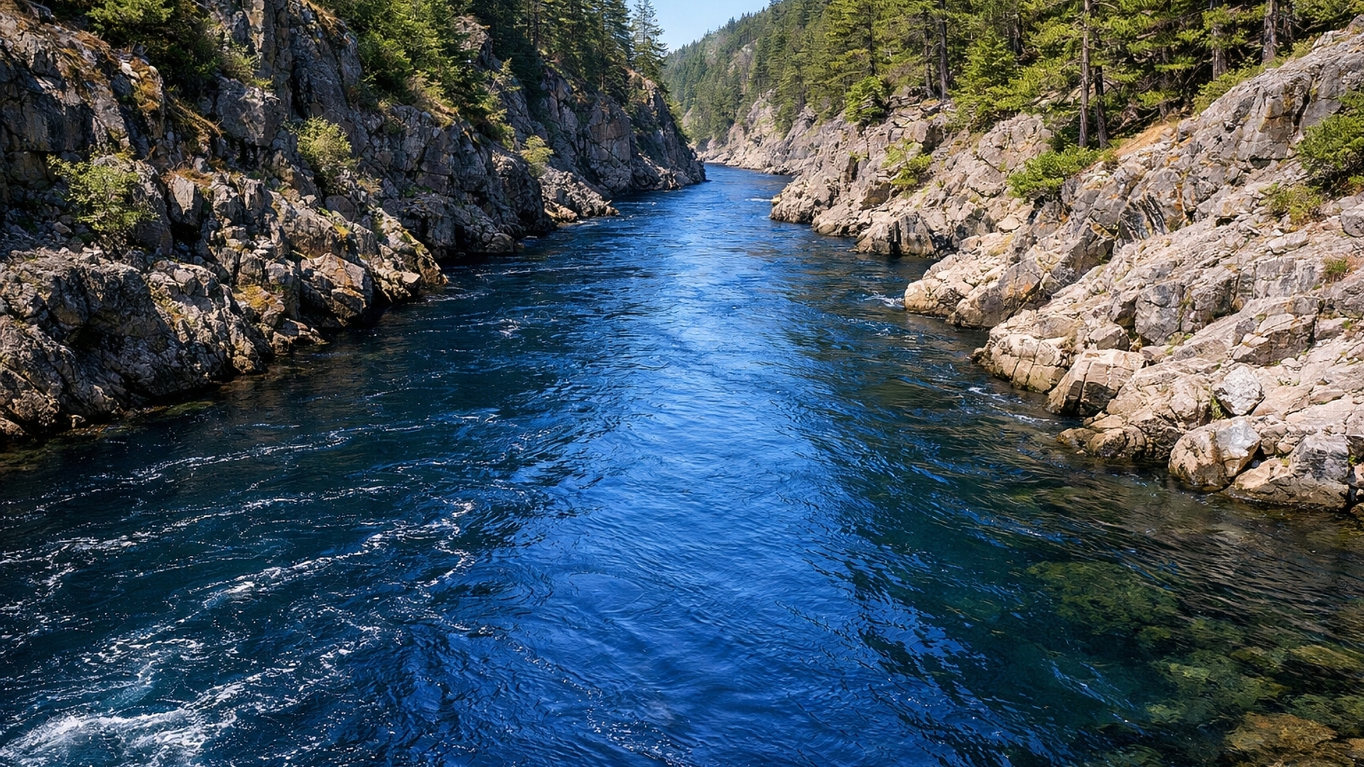 Deep Blue Narrow River HD