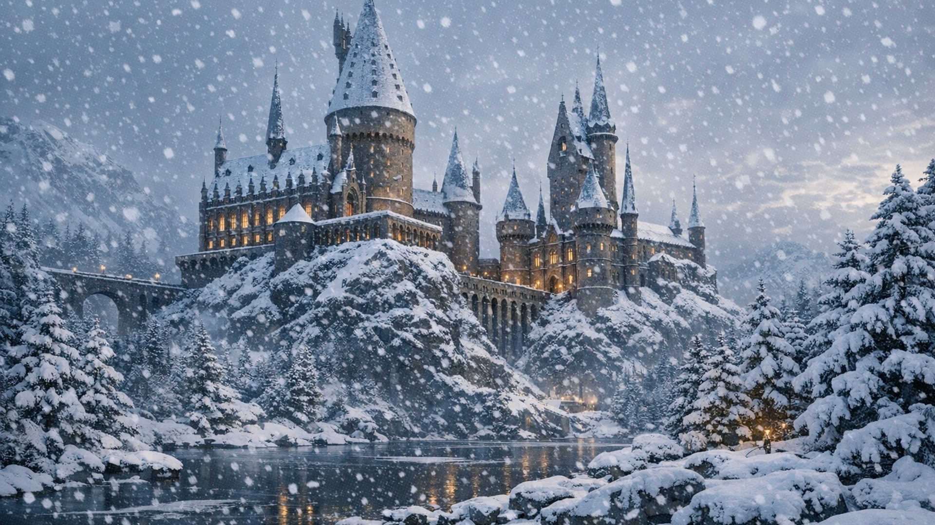 Hogwarts in the snow