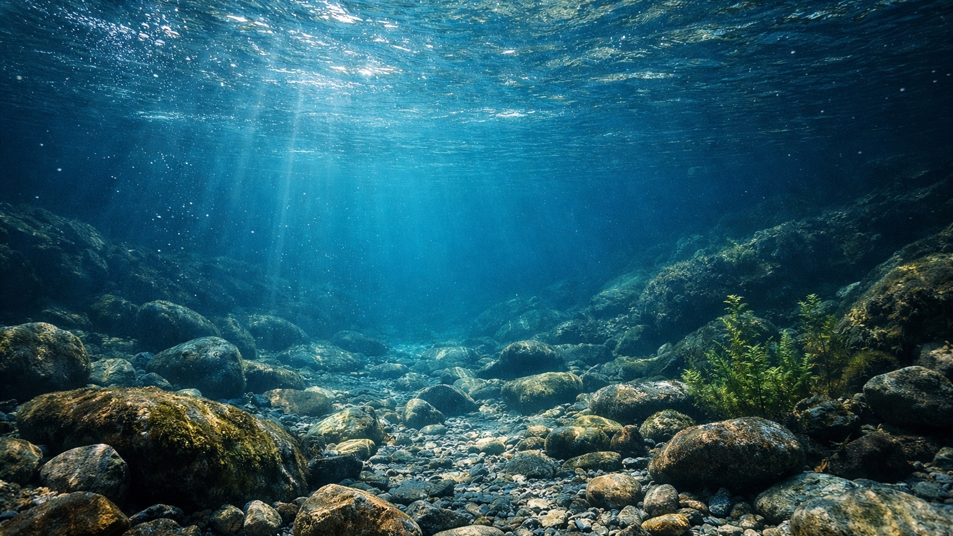 under deep blue water river hd