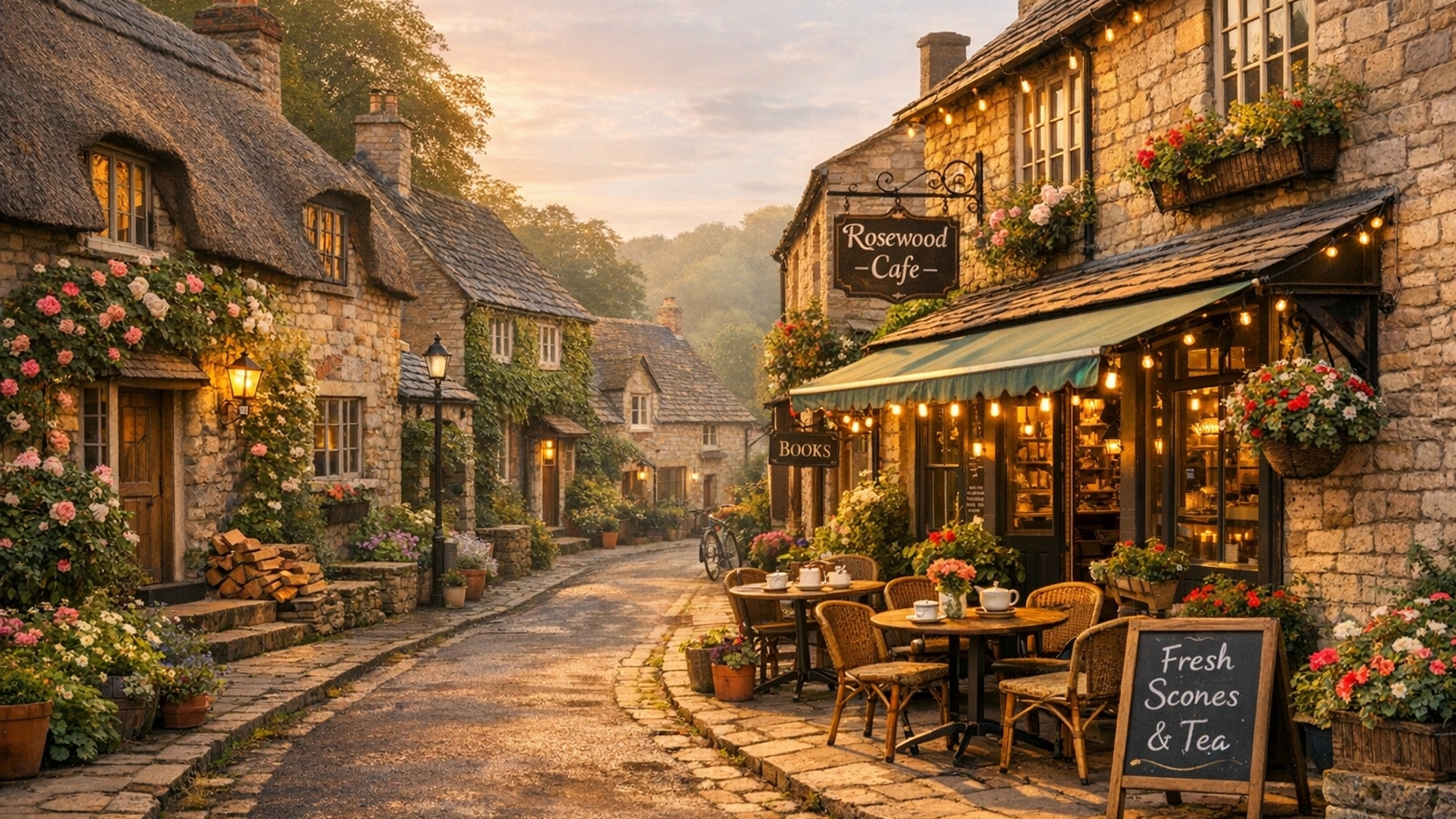 cosy cottages, cafes and quiet streets