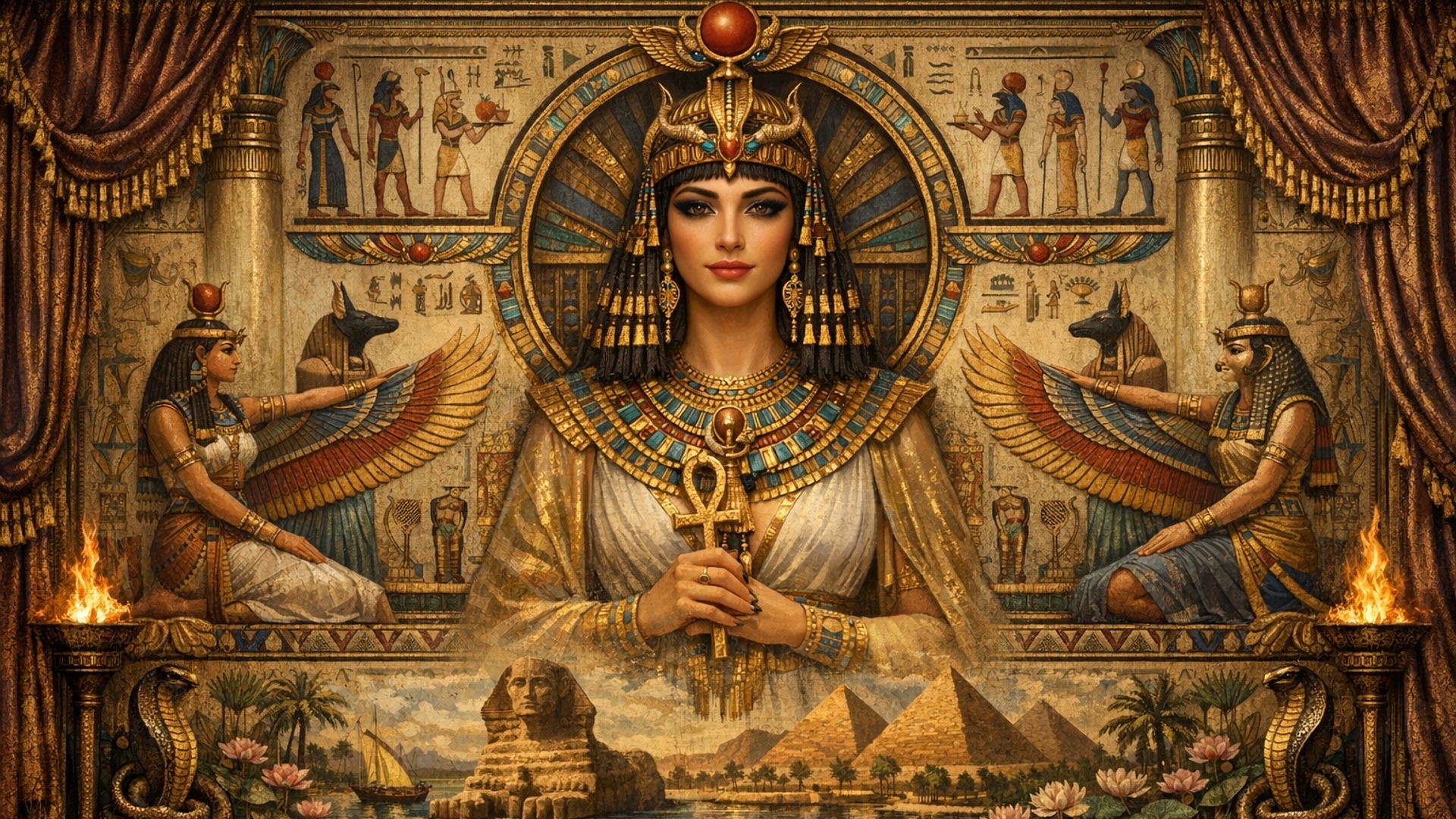 Imagine its ancient Egypt and you have to make a wallpaper for cleopatra...If she doesn't like it you will be hanged 