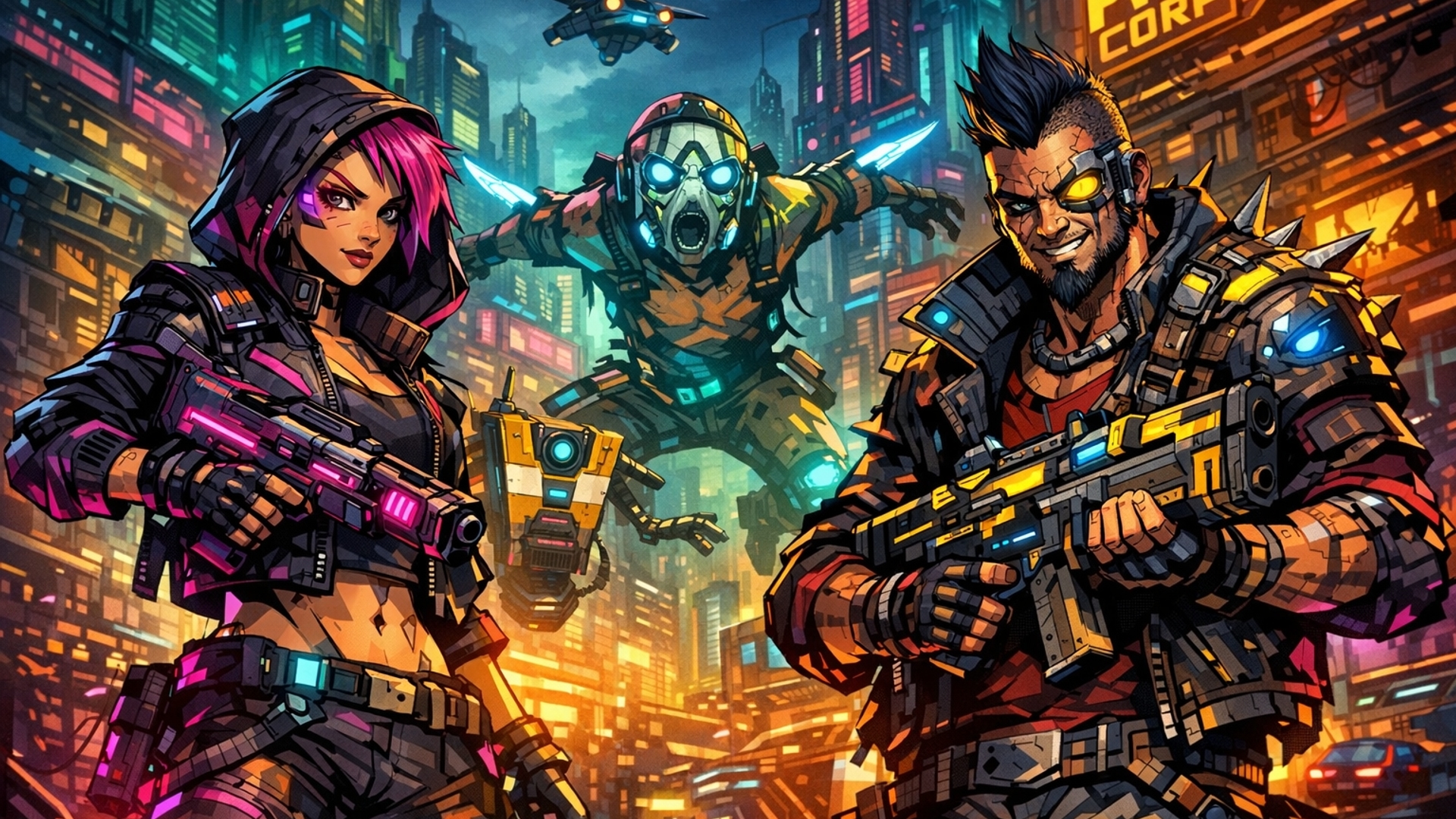 Borderlands x cyberpunk