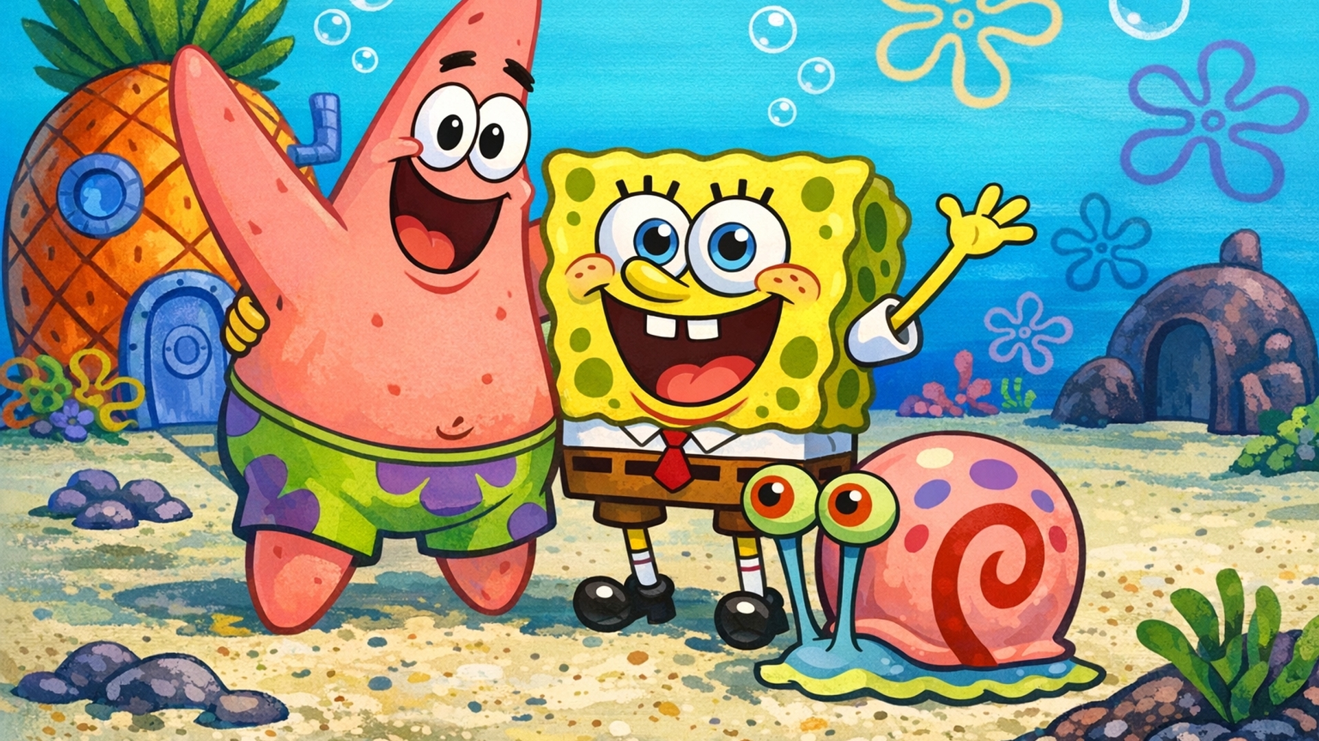 SpongeBob. Patrick and gary