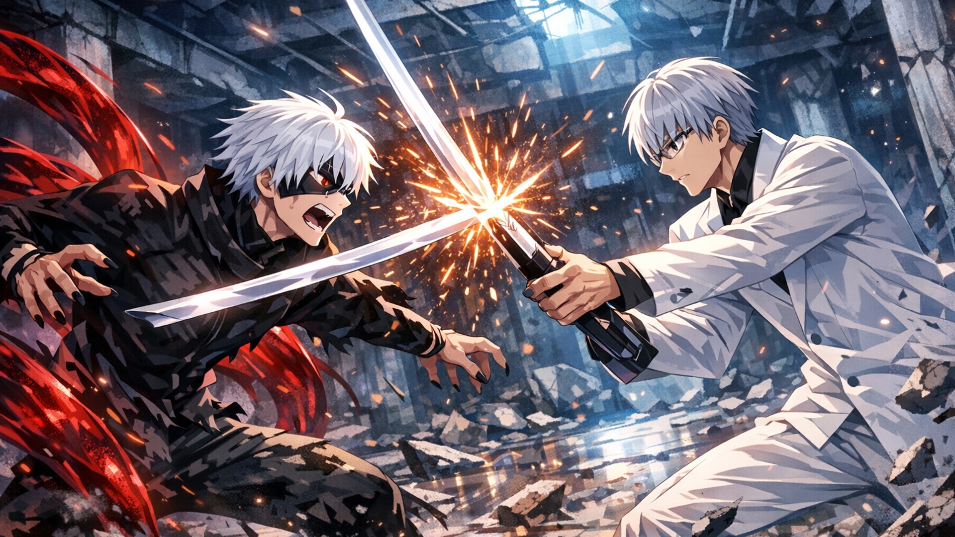 Tokyo ghoul kaneki verse arima fight