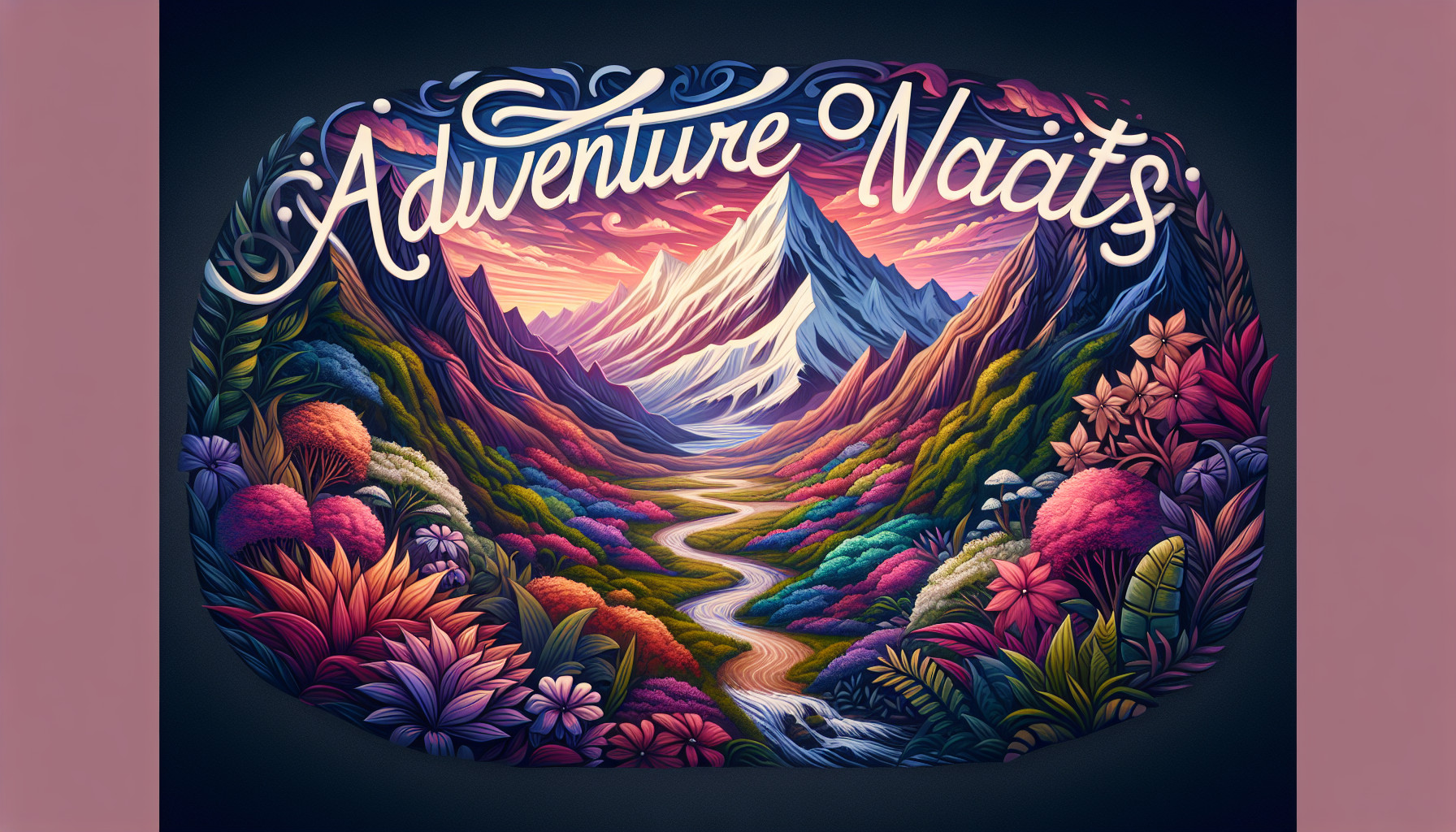 mountain fantasy with text caption